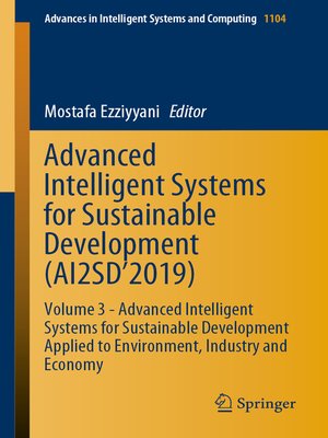 cover image of Advanced Intelligent Systems for Sustainable Development (AI2SD'2019)